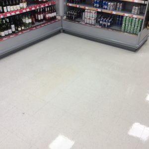 After retail floor cleaning & resealing
