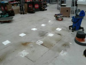 Our team worked to remove the old belt tills and scrub the floor ready for new self-scan tills to be installed.