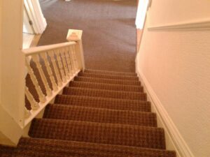 Photo of cleaned stair carpet