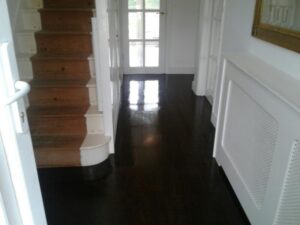 After cleaning the floors are restored to a high shine finish.